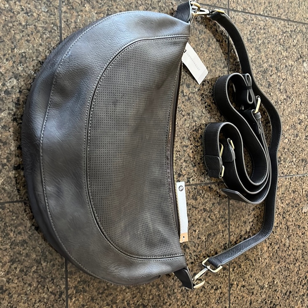 NWT Anthropologie Grey Crossbody Bag